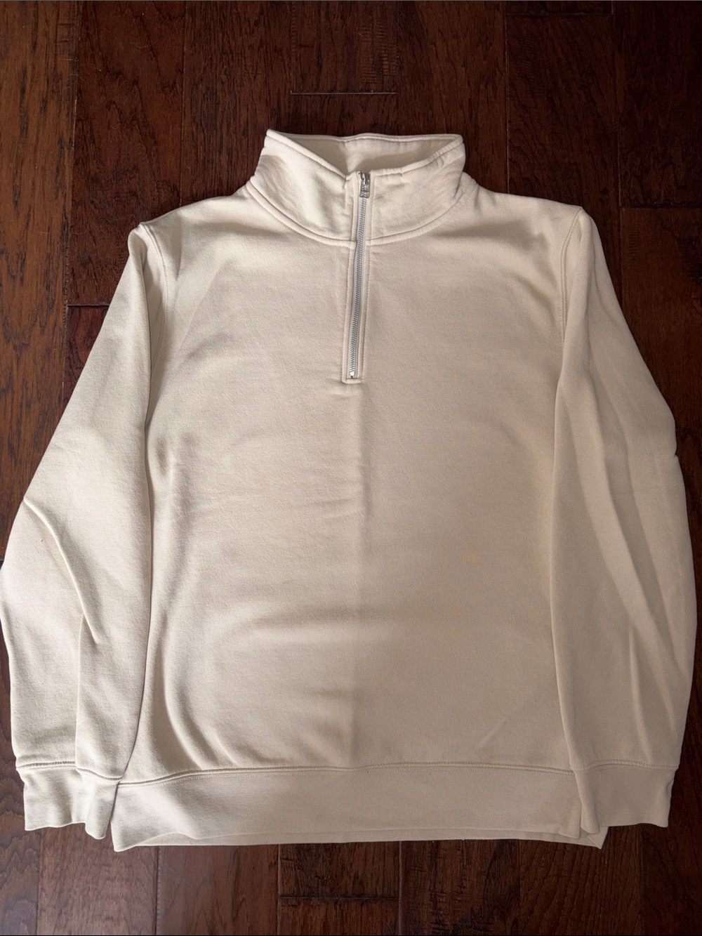 Men's Cream Quarter-Zip Sweater